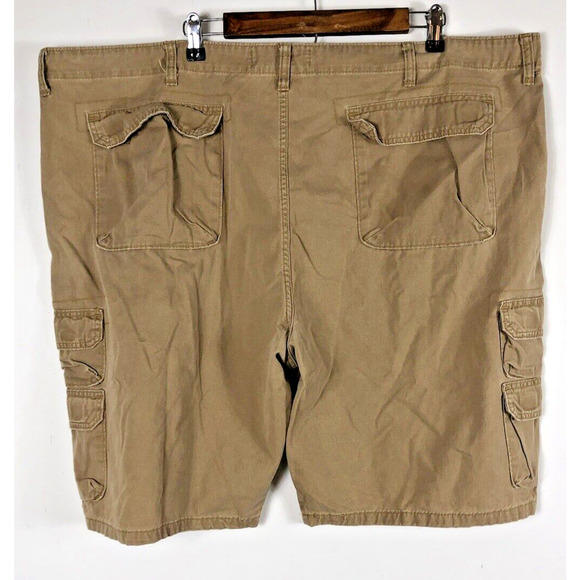 Wrangler Cargo Shorts 48 Mens Khaki Utility Pockets 100% Cotton Tan Light Brown - Picture 3 of 6